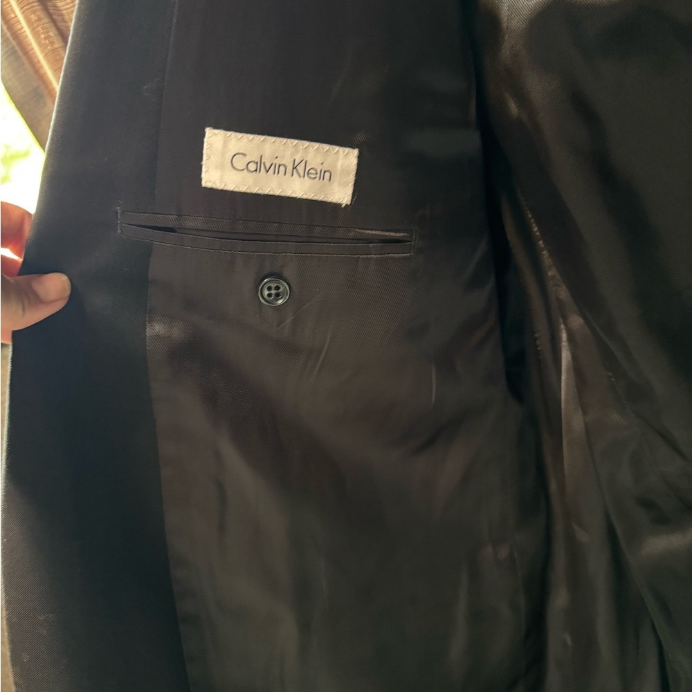 Calvin Klein Black Sport Coat Modern Tailored Design - Picture 8 of 11